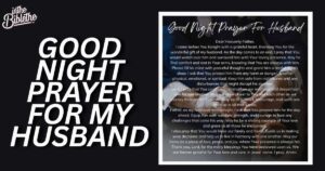 40 Good Night Prayer for My Husband
