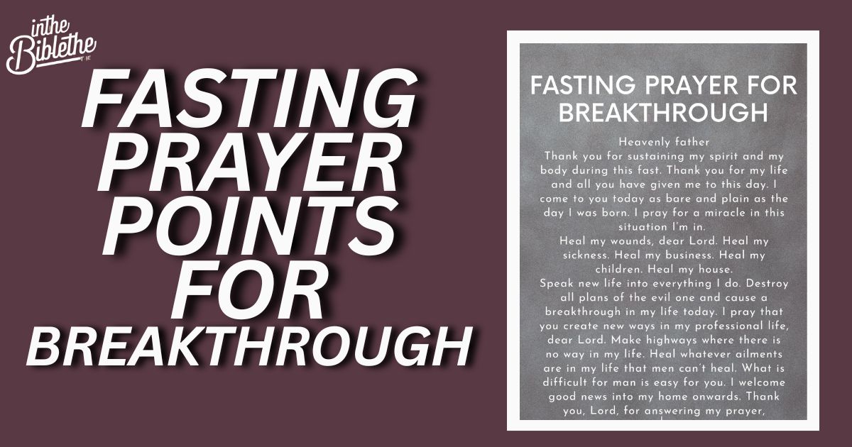 50 Fasting Prayer Points for Breakthrough