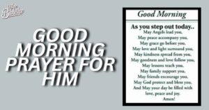 50 Good Morning Prayer for Him