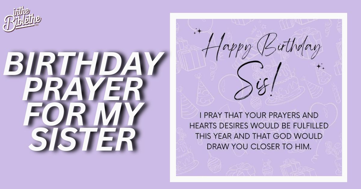 Birthday Prayer for My Sister