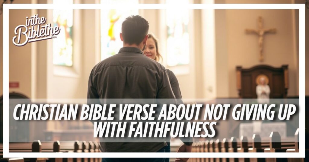Christian Bible verse about not giving up with faithfulness