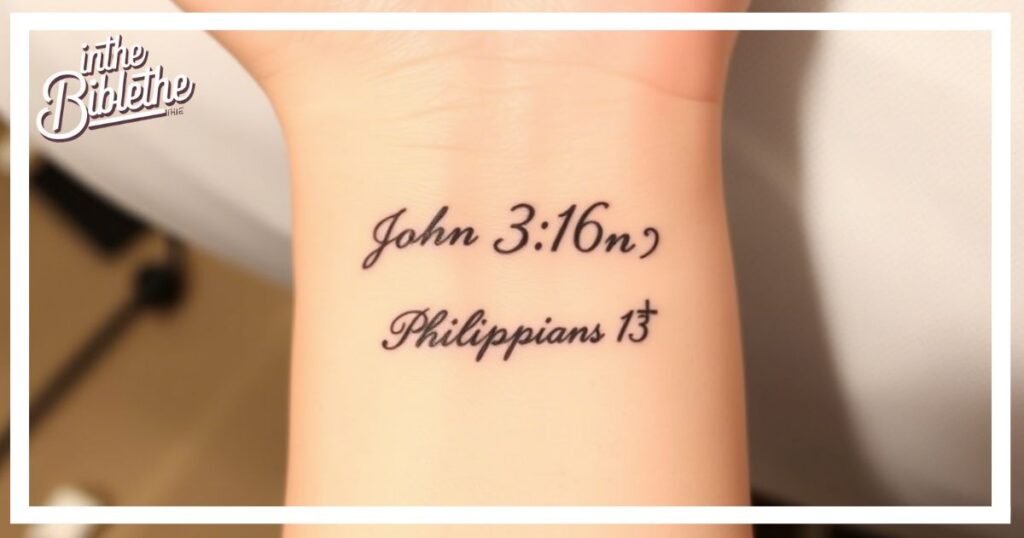 Small and simple Bible verse tattoo designs