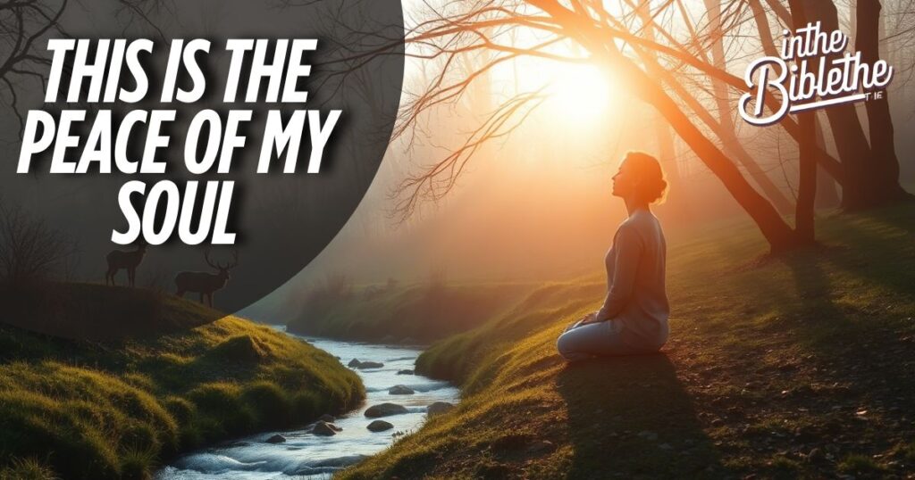 This is the peace of my soul