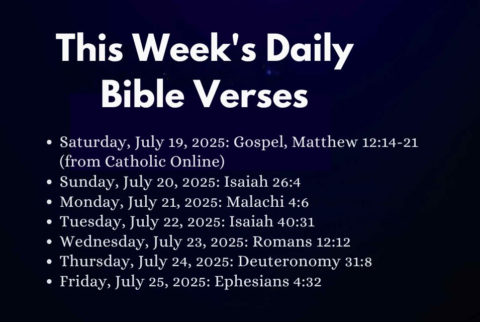 This Week's Daily Bible Verses