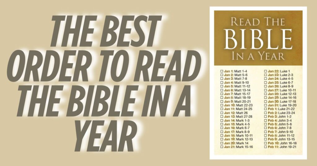 the Best Order to Read the Bible in a Year